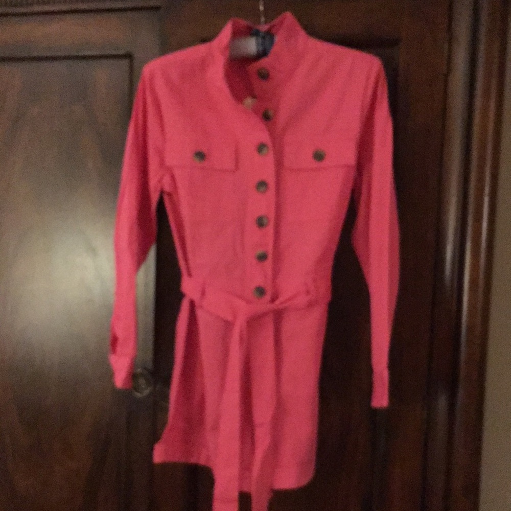 Express romper with safari pockets, cuffed shorts and self belt